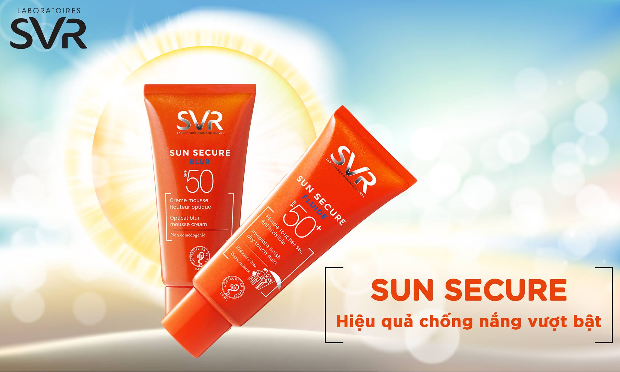 Kem chống nắng SPF50 dạng lỏng, không nhờn dính SVR Sun Secure Fluide SPF50+ 50ml (Nhập khẩu)