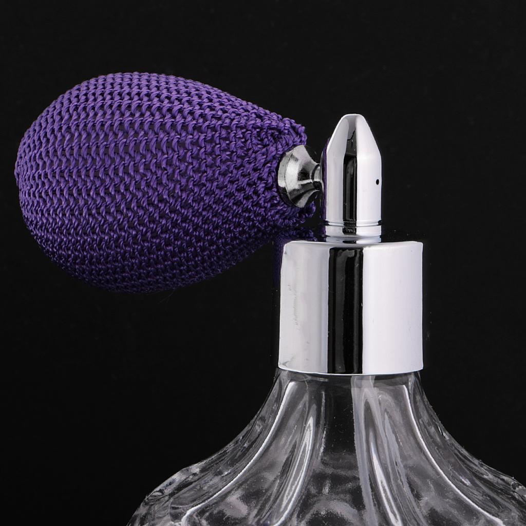 Bình Pha Lê Cổ điển Rỗng Chai Nước Hoa Ngắn Phun Phun Thủy Tinh 100ml