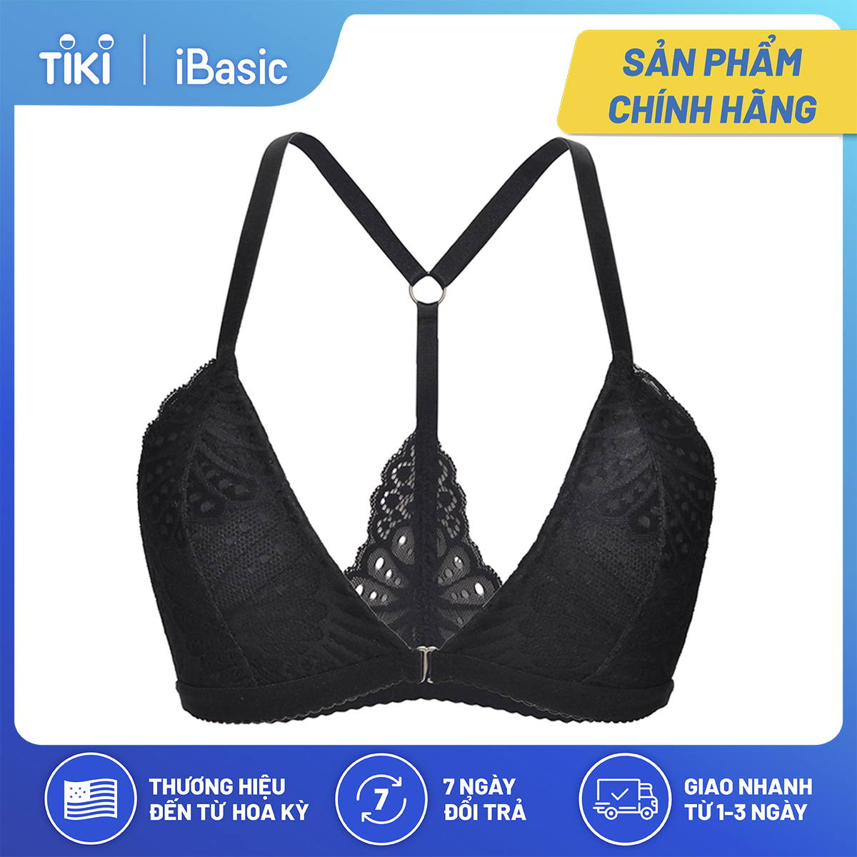 Áo Bralette Ren Ibasic Bray042 - Đen - S