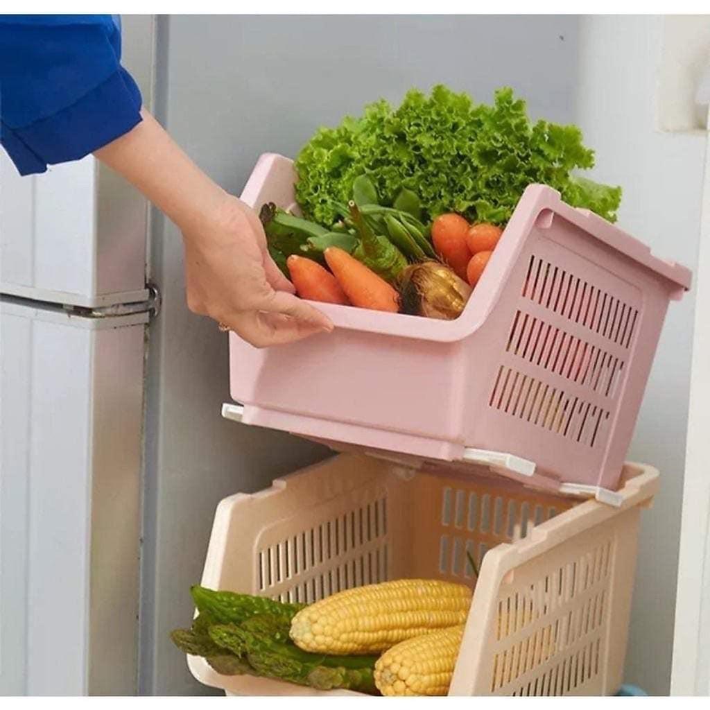 Kệ rổ nhựa xếp tầng đựng đồ đa năng cao cấp dễ tháo lắp, thông minh, tiện lợi