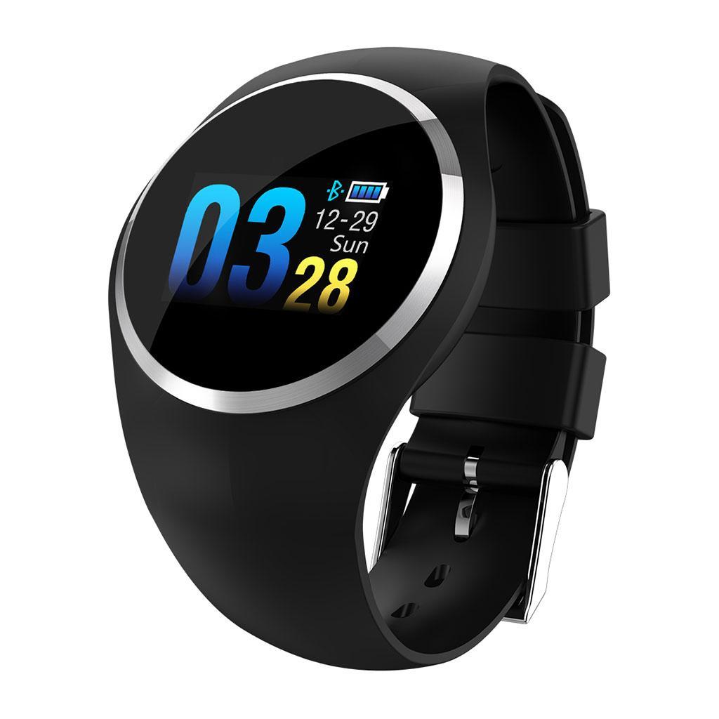 Smart Watch Fitness Tracker Bracelet Heart Rate Monitor Wristband IP67 Black