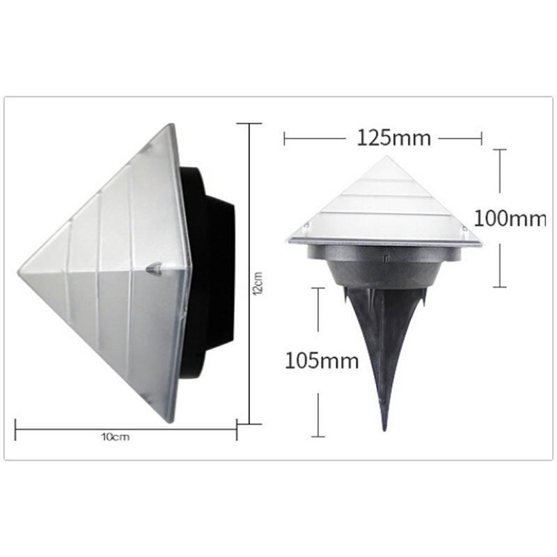 Đèn Led Trang Trí Sân Vườn Chống Nước Hình Kim Tự Tháp Chạy Bằng Năng Lượng Mặt Trời