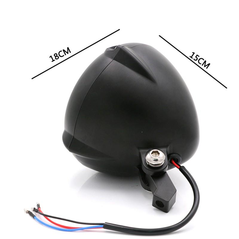 Đèn pha 12V 55W kiểu retro cho xe mô tô Cafe Racer Suzuki Harley cg125 gn125 Honda