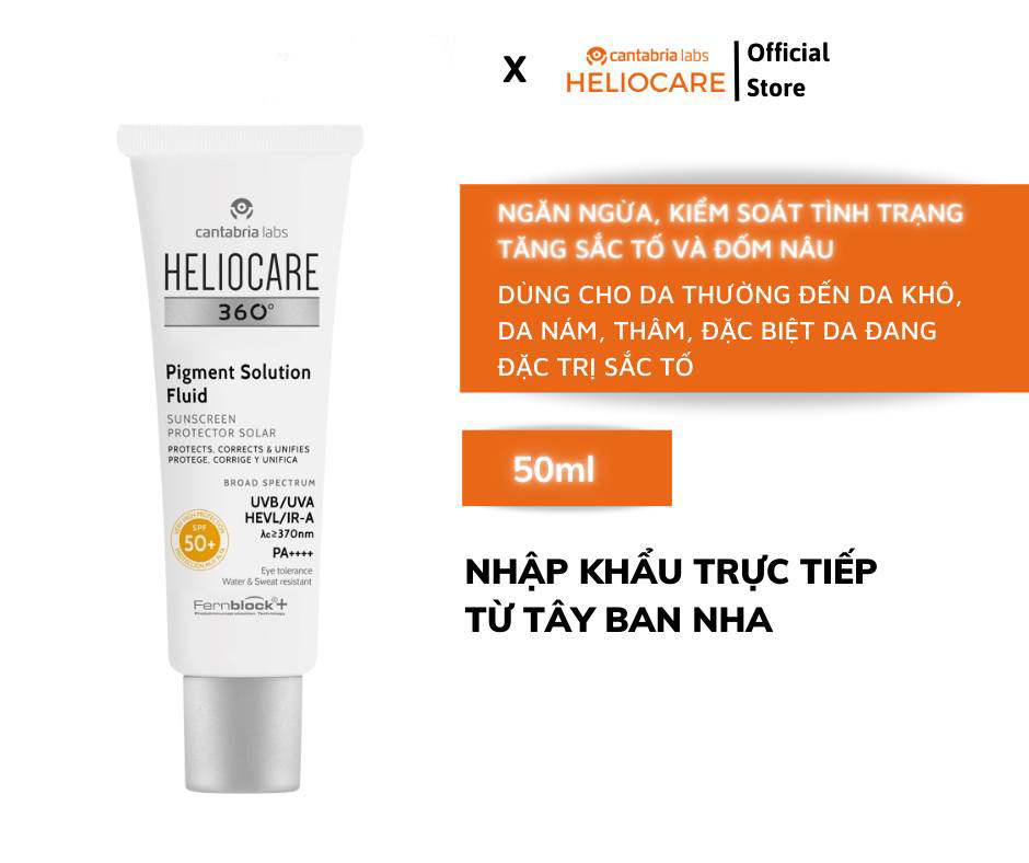 Kem chống nắng Heliocare 360° Pigment Solution Fluid SPF - Bảo vệ vượt trội