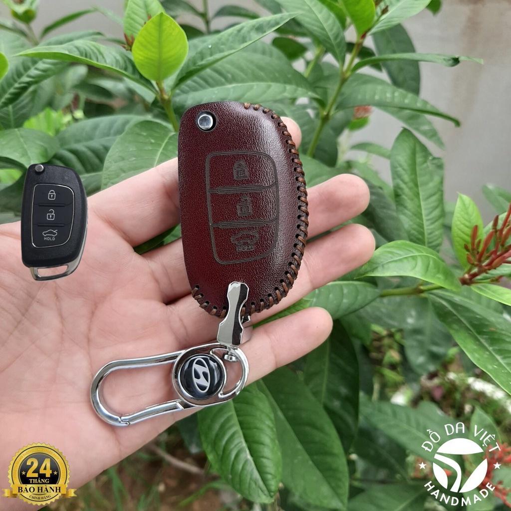 Bao da chìa khóa Hyundai i10 thiếu, accent đời cũ, solati da thật giá tận xưởng bảo hành 2 năm