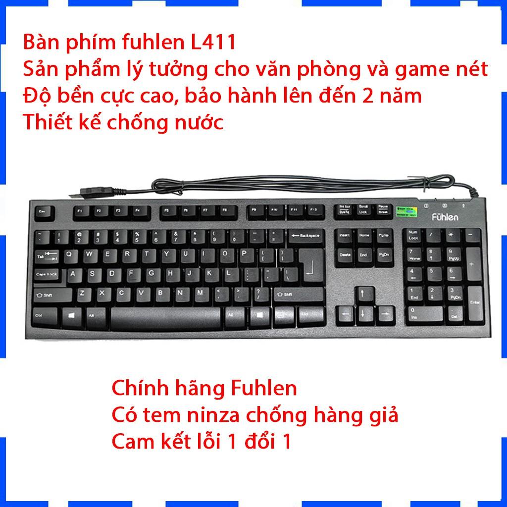 Bàn phím fuhlen L411 dây USB - Màu đen - Hàng chính hãng