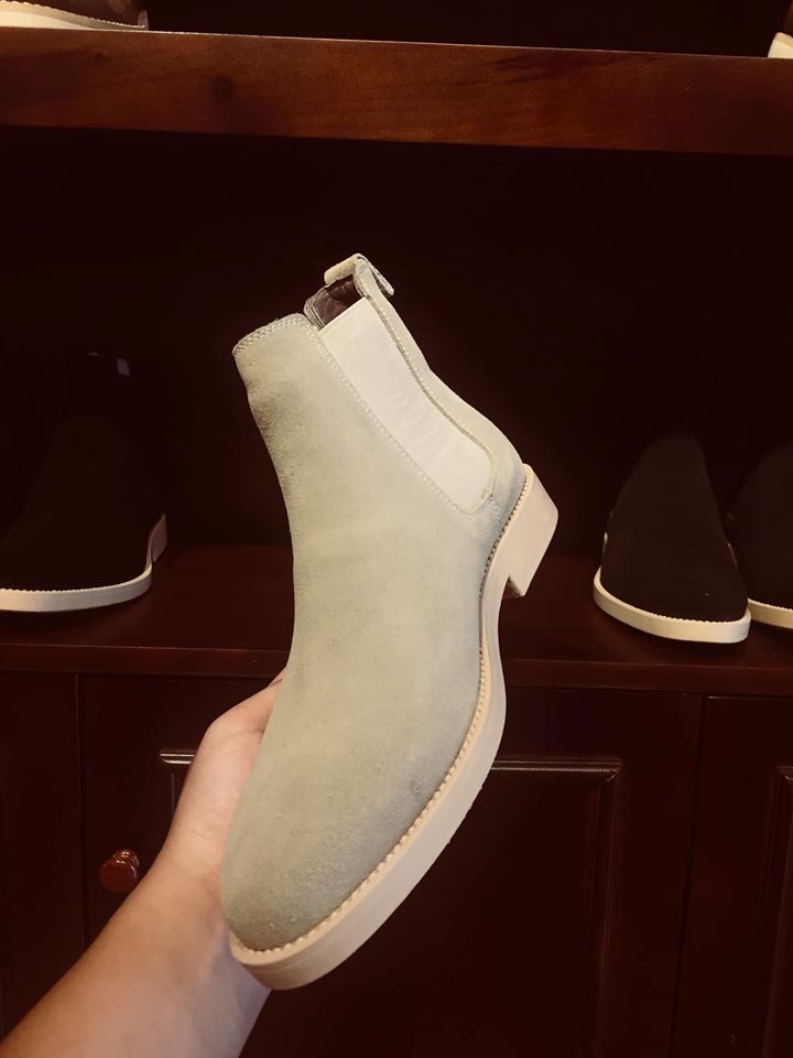 Giày chelsea boots da bò lộn màu tan AG3T Handmade thủ công tại Việt Nam