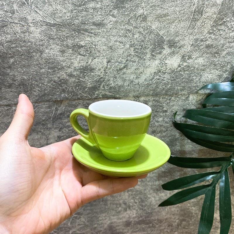 Cốc sứ uống cà phê 80ml - Cốc cà phê pha máy - Nhiều màu lựa chọn - Gốm Bát tràng