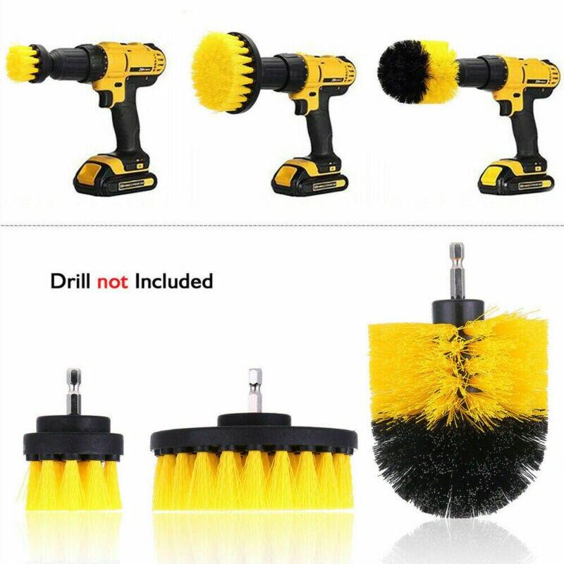 3pcs Power Scrubber Brush Sets Electric Drill Cleaning Brush Tool For Cordless Drill Attachment Kit Power Scrub