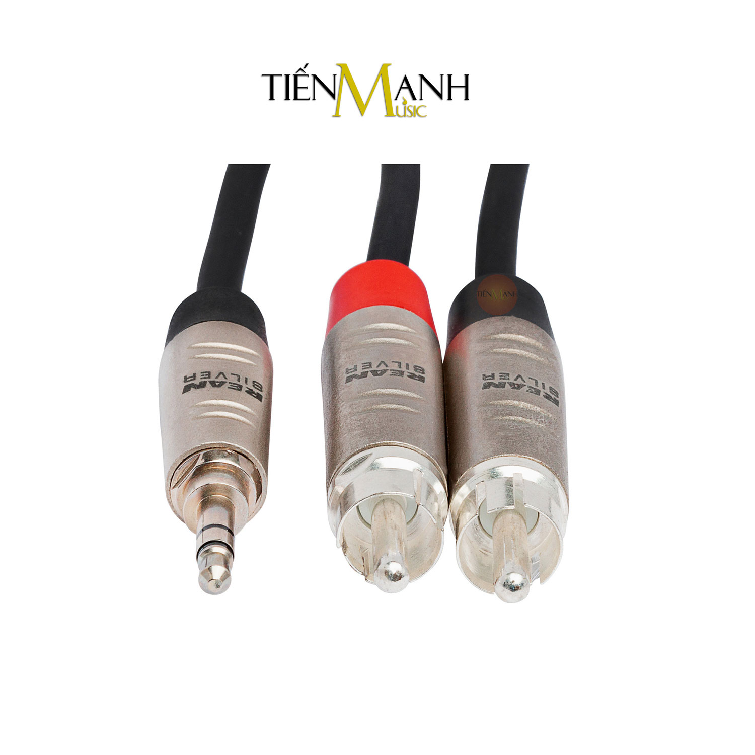 Dây Cáp Chia Tín Hiệu Chữ Y Hosa REAN Pro Đầu 3ly Stereo TRS Sang 2 Hoa Sen RCA HMR-003Y, HMR-006Y, HMR-010Y Cable 2RCA Hàng Chính Hãng - Kèm Móng Gẩy DreamMaker