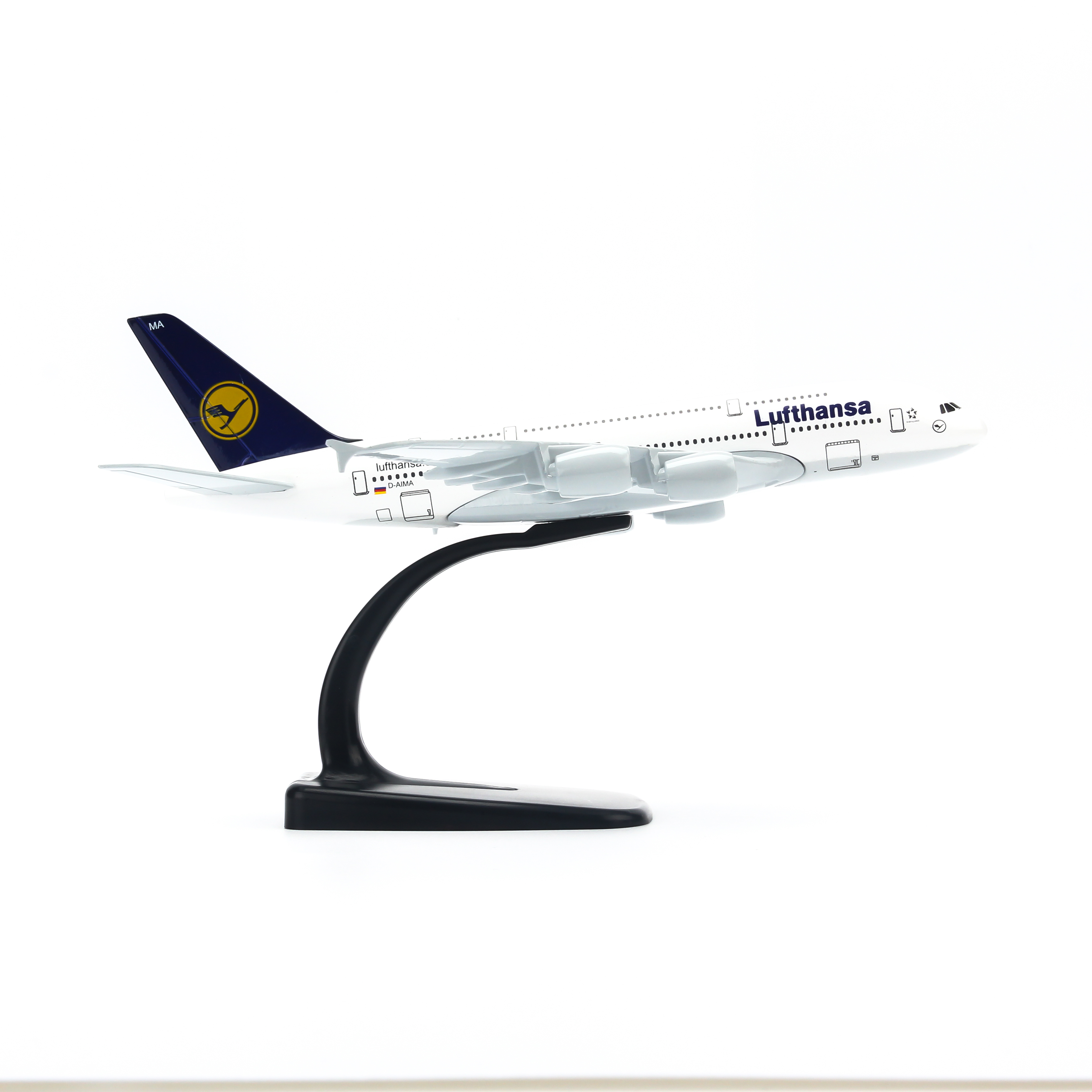 Mô Hình Máy Bay Trưng Bày Airbus A380 Lufthansa Everfly (20cm)
