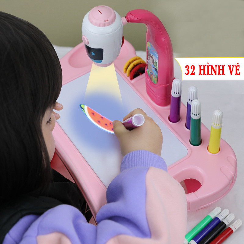 Bộ Đèn Chiếu Hình Tập Vẽ Tranh Cho Bé - Máy Chiếu Đa Năng Giúp Phát Triển Trí Não E359
