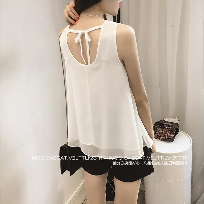 Áo kiểu nữ sát nách voan 2 lớp siêu xinh chất cát chống nhăn - Chất cát