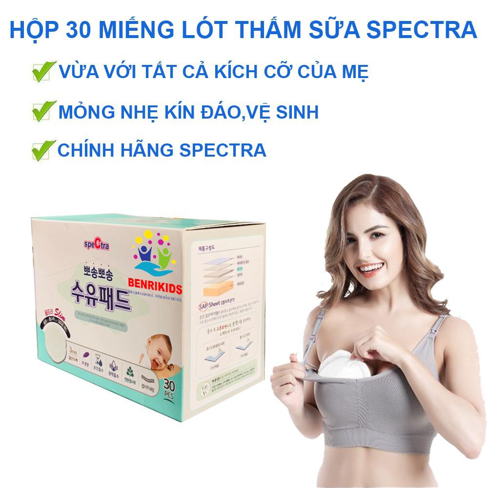 MIẾNG THẤM SỮA SPECTRA DÙNG MỘT LẦN (30 MIẾNG/HỘP) - THƯƠNG HIỆU HÀN QUỐC