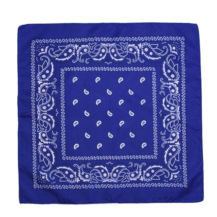 Bộ sưu tập khăn vuông cotton bandana turban XO Vintage BDN01 54x54cm - BDN01.10 Xanh coban