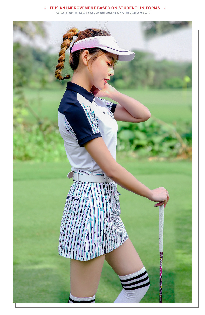 Áo cộc tay golf nữ chính hãng PGM YF170 - Áo goft nữ phong cách hàn quốc siêu đỉnh