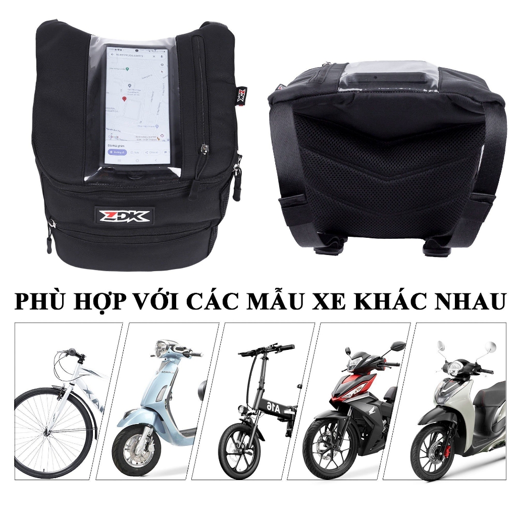 Túi để điện thoại treo đầu xe máy thế hệ mới siêu xịn K2