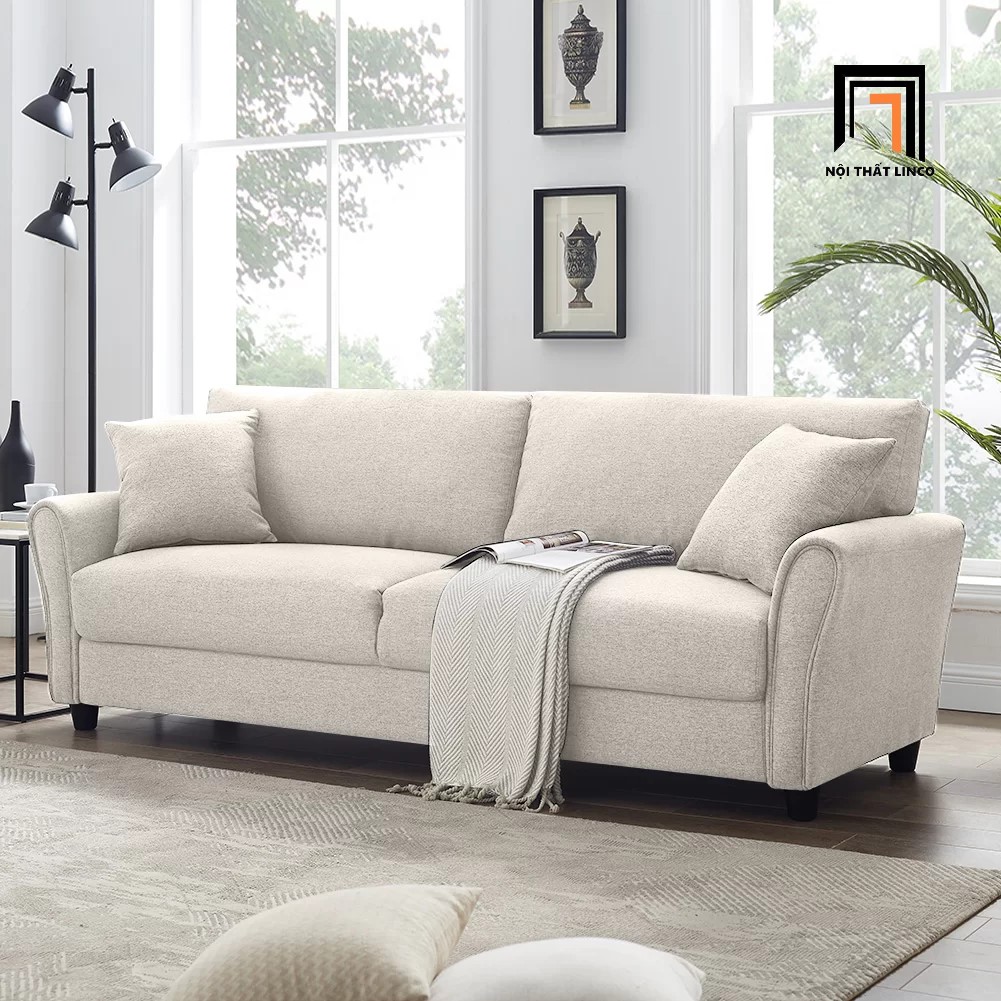 Ghế sofa văng 2m Iceola màu trắng kem giá rẻ