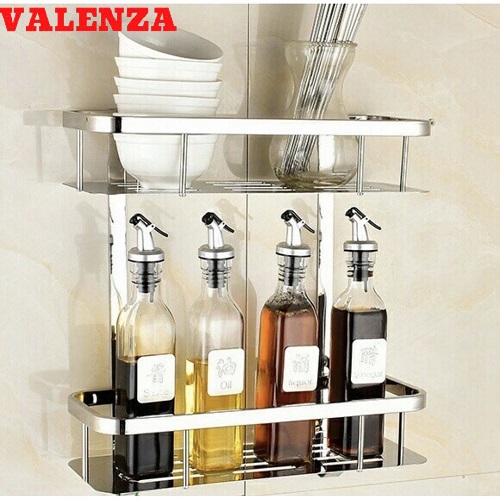 Kệ nhà tắm, kệ để đồ nhà tắm inox sus304 dáng thẳng 2 tầng KVT02