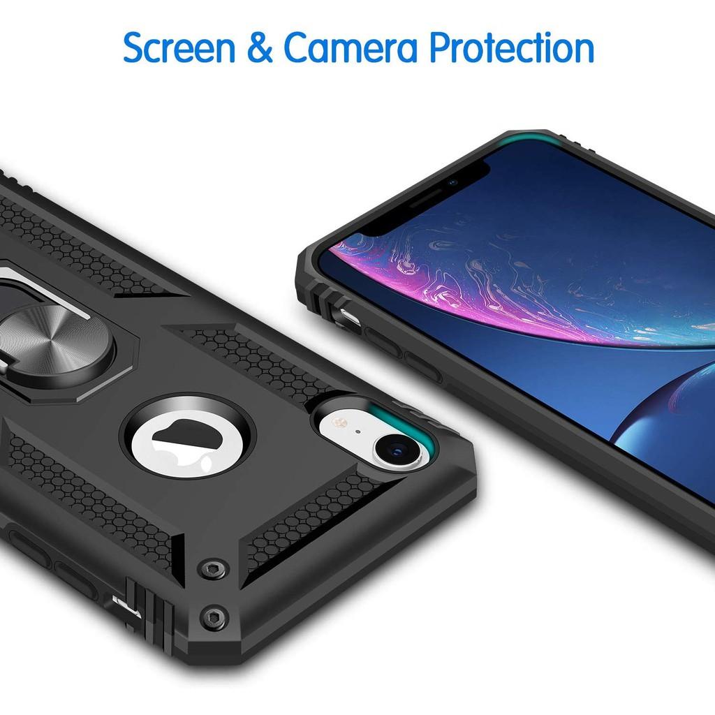 Ốp lưng cho Ốp lưng iPhone XR chống sốc 2 lớp kèm nhẫn iring làm giá đỡ