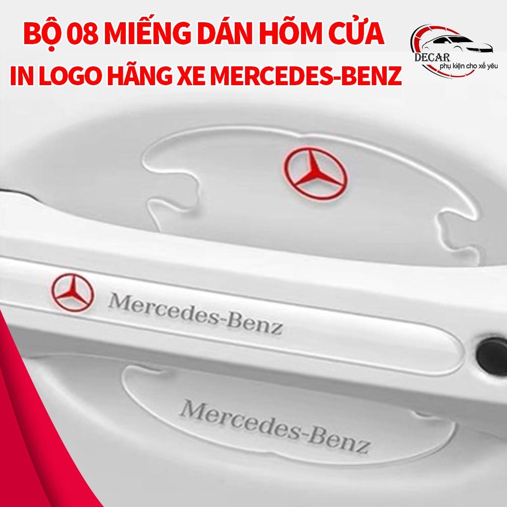 Bộ 10 miếng dán chống xước hõm cửa xe mercedes-benz silicon cao cấp , miếng dán cửa xe, ốp lõm tay nắm