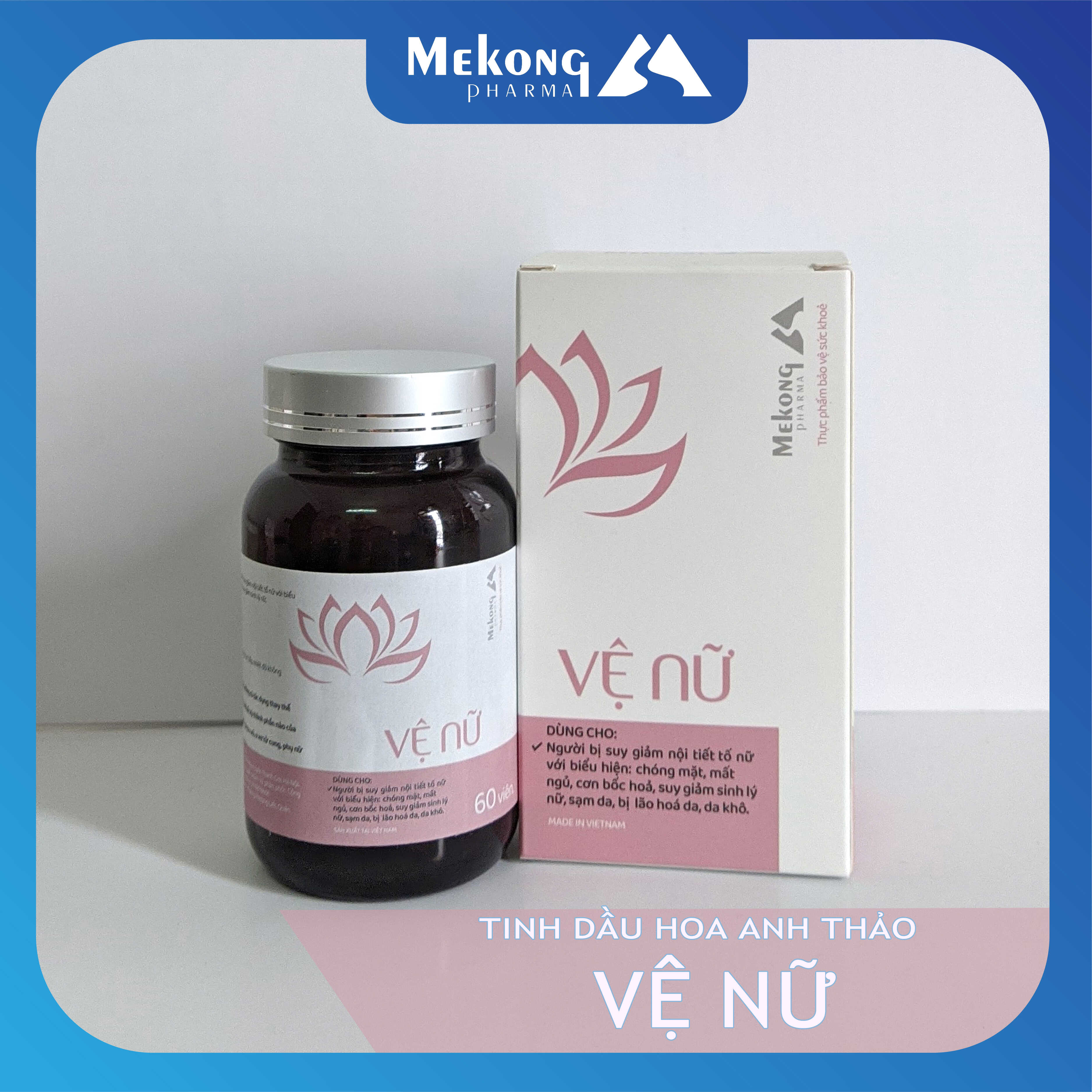 Dầu hoa anh thảo Vệ Nữ Mekong Pharma - Cải thiện nội tiết tố nữ, giảm nguy cơ lão hóa, làm đẹp da