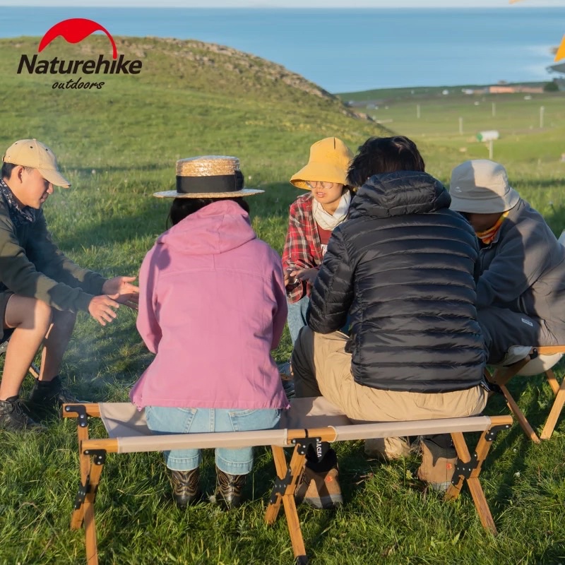 Ghế bằng cắm trại naturehike du lịch gấp gọn dã ngoại glamping vintage sang trọng vải thoáng khí ngồi êm NH20JJ017 A338