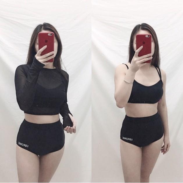 Bikini đồ bơi dài tay lưới sẵn (KÈM HÌNH THẬT)