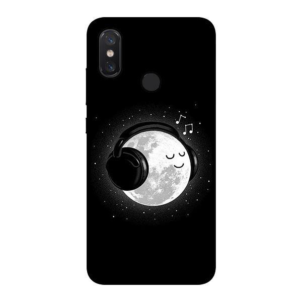 Ốp lưng dành cho điện thoại Xiaomi Mi 8 Mặt Trăng Nghe Nhạc