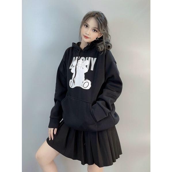 Áo khoác chui đầu hoodie nỉ ngoại tay phồng AN627 unisex ulzzang nam nữ