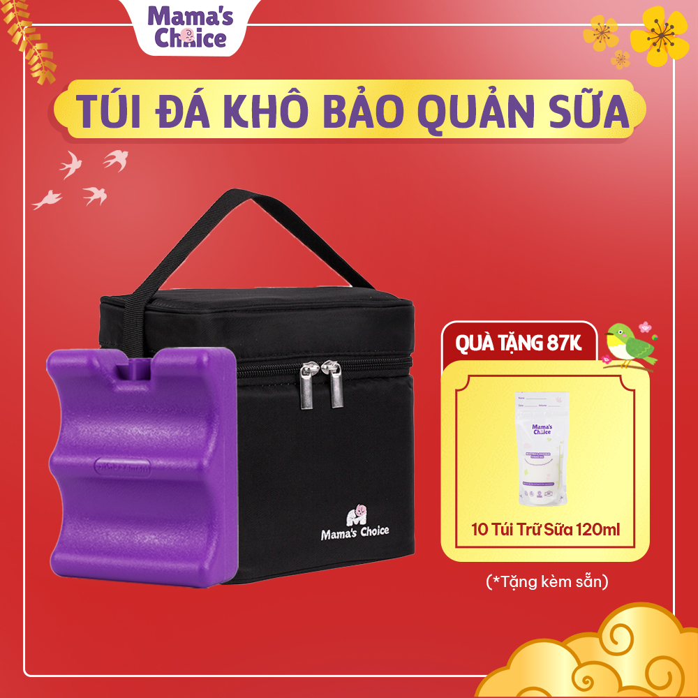 Túi Đá Khô Trữ Sữa Mamas Choice, Giữ Lạnh Sữa Mẹ Lên Đến 14 Tiếng, Túi Giữ Nhiệt Bình Sữa, Đựng Và Giữ Ấm Đồ Ăn Cho Bé  - Túi Giữ Nhiệt  2 Đá