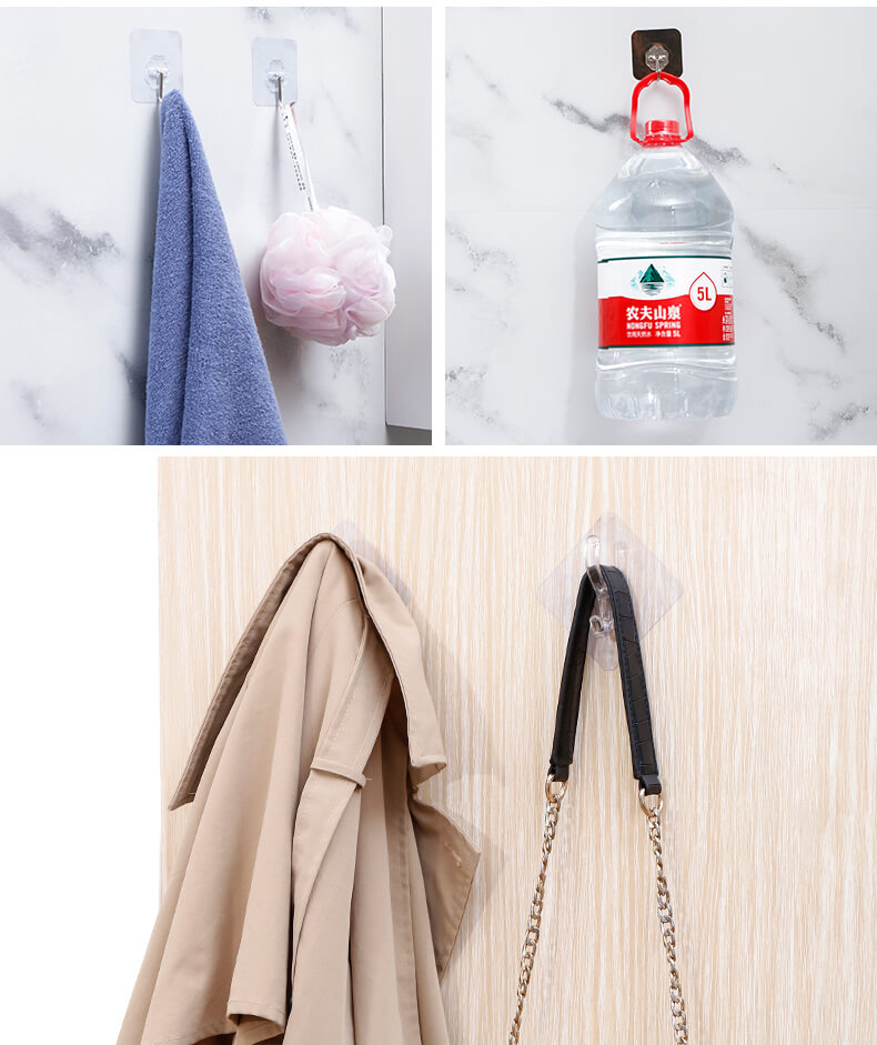 COMBO 5 Móc Dán Tường Chịu Lực Bền Đẹp Móc Dính Tường Trong Suốt Siêu Chắc Tiện Lợi