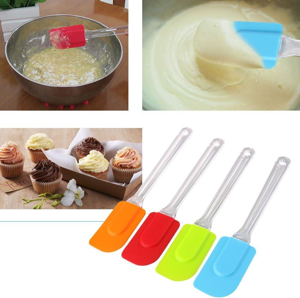 Nhà bếp Silicone Spatula, dụng cụ silicon 4 gói làm dụng cụ nhà bếp không bao gồm Cull Cull Spatula, v.v., cho nhà bếp và làm bánh