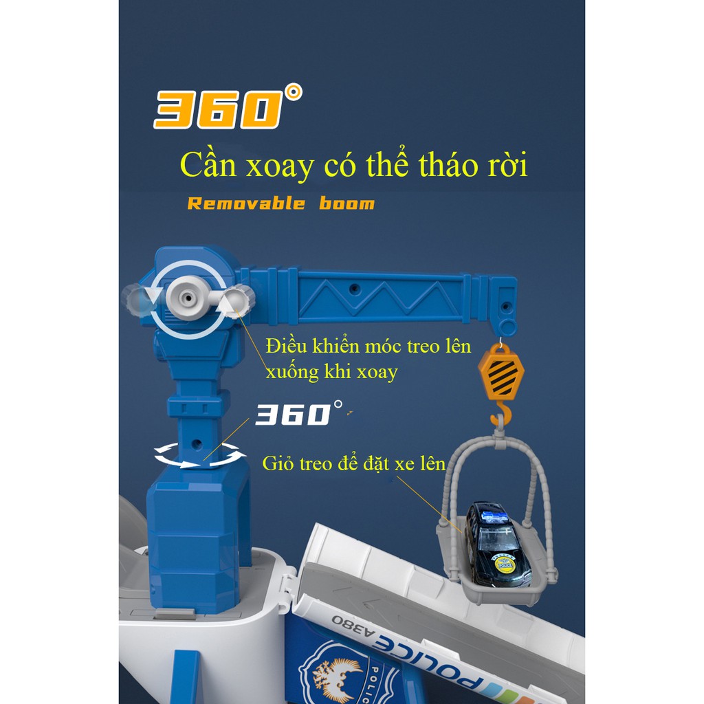Bộ đồ chơi máy bay biến dạng, tặng kèm 4 oto hợp kim