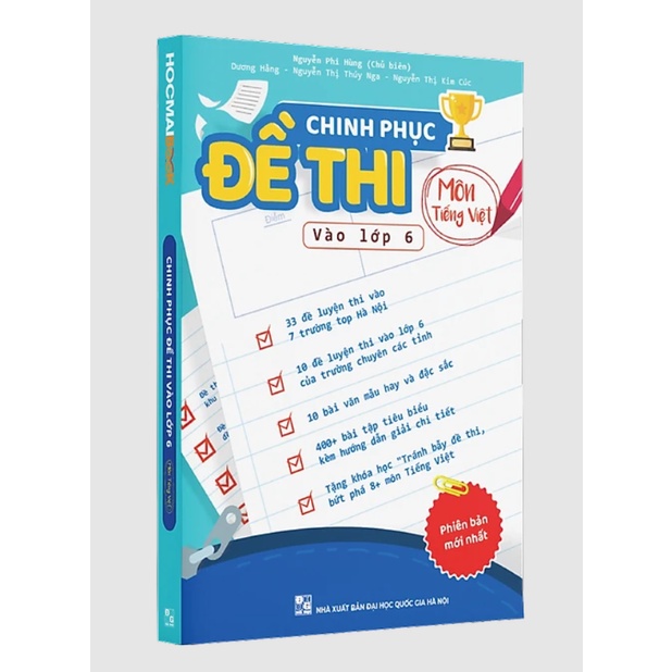Sách - Combo chinh phục đề thi vào lớp 6 - Bộ 3 môn Toán, Tiếng Việt, Tiếng Anh
