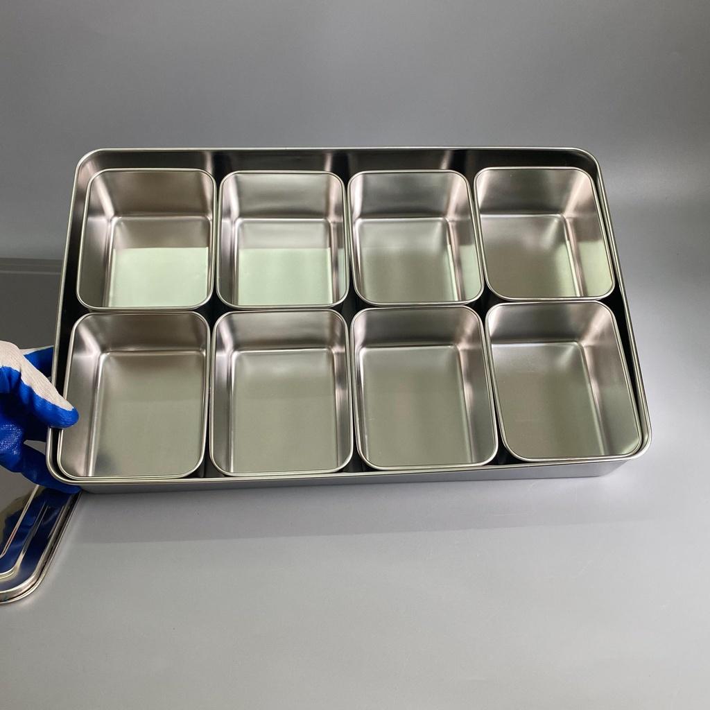 Khay gia vị 8 ngăn inox 201