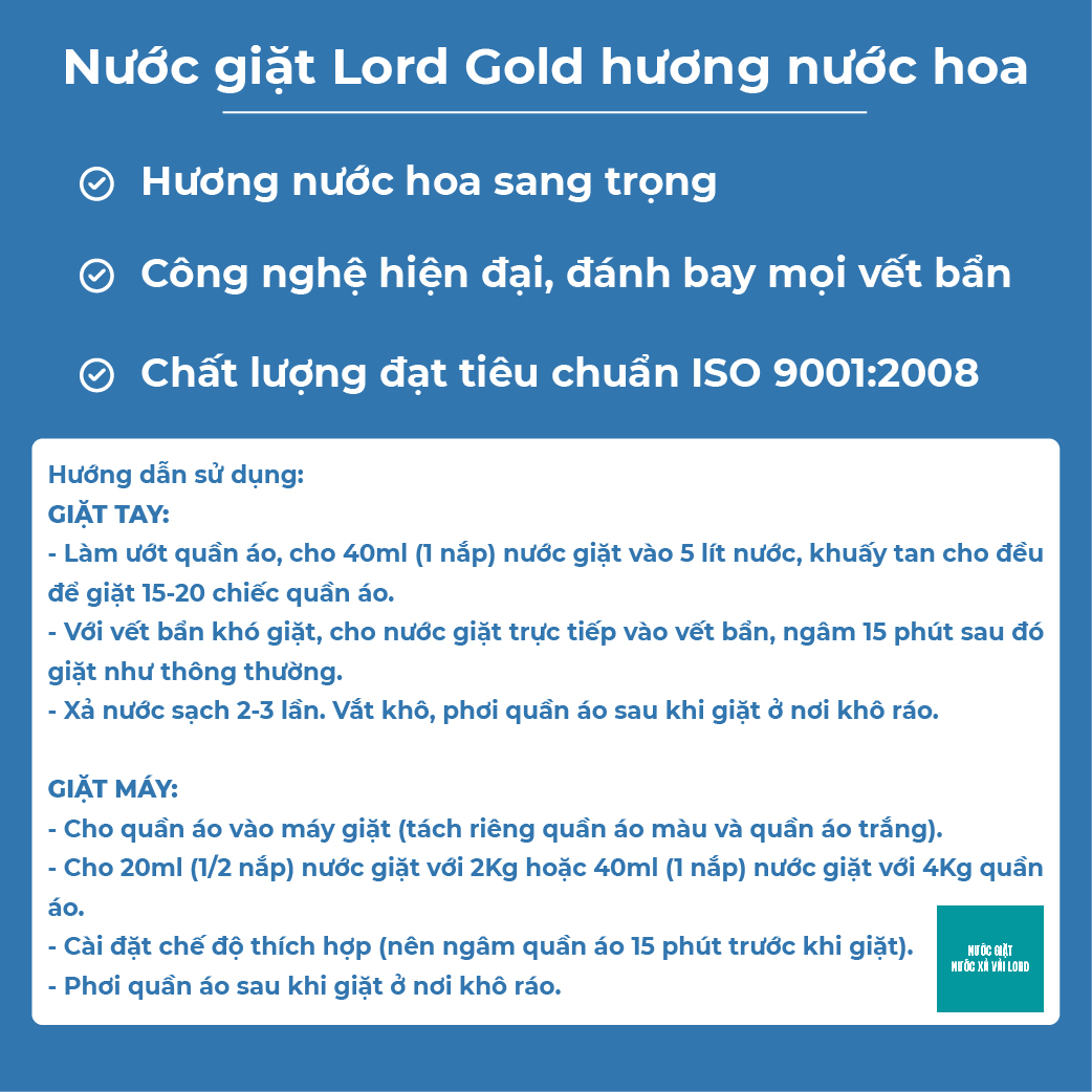 Nước giặt Lord Gold 3.5kg hương nước hoa