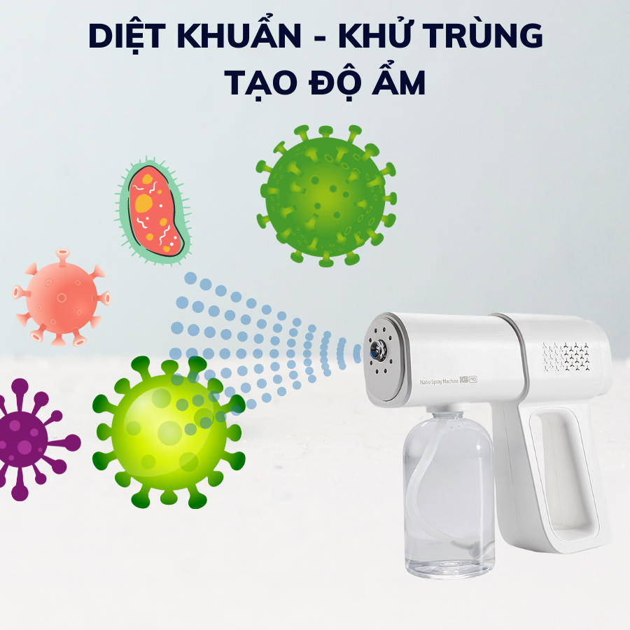 Máy phun khử khuẩn Nano K5 cầm tay - Phun Sương, thuốc diệt khuẩn