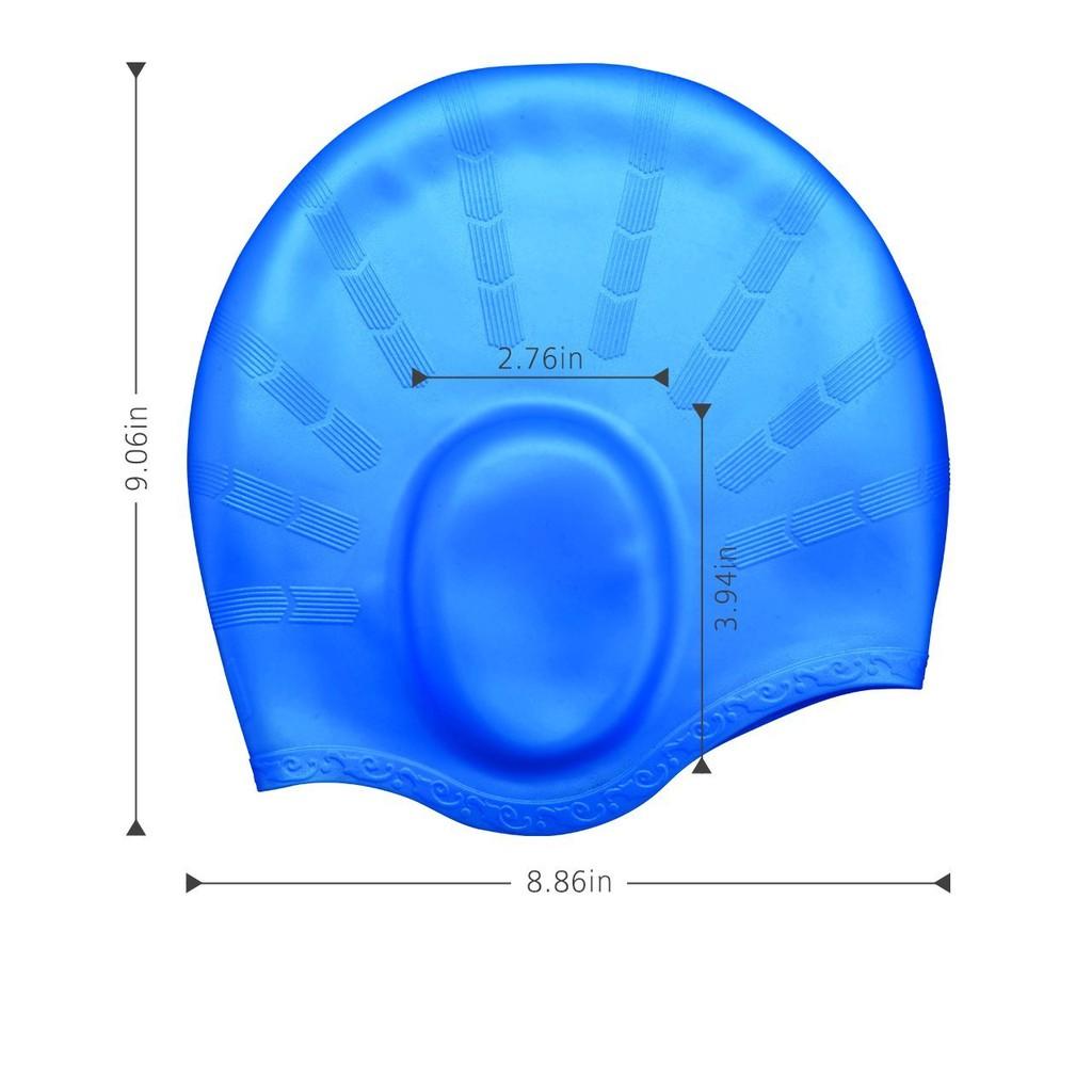 Mũ bơi người lớn, nón bơi cho nam nữ trùm tai CA33 nón bơi người lớn chất liệu silicone dùng được cho bé trên 6t