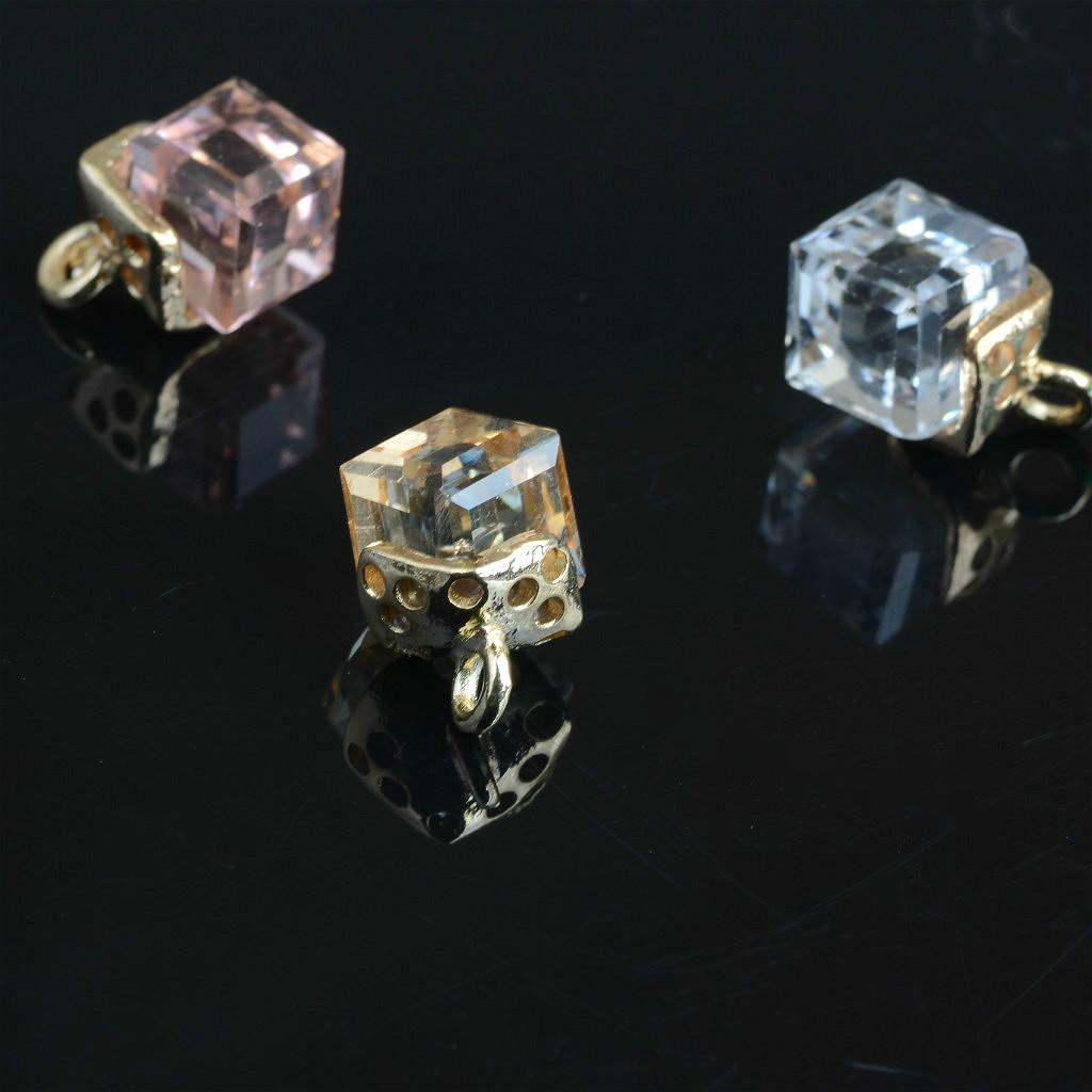 20 Pieces Multicolor Acrylic Cube Charms Pendants for DIY Jewelry Making Crafts