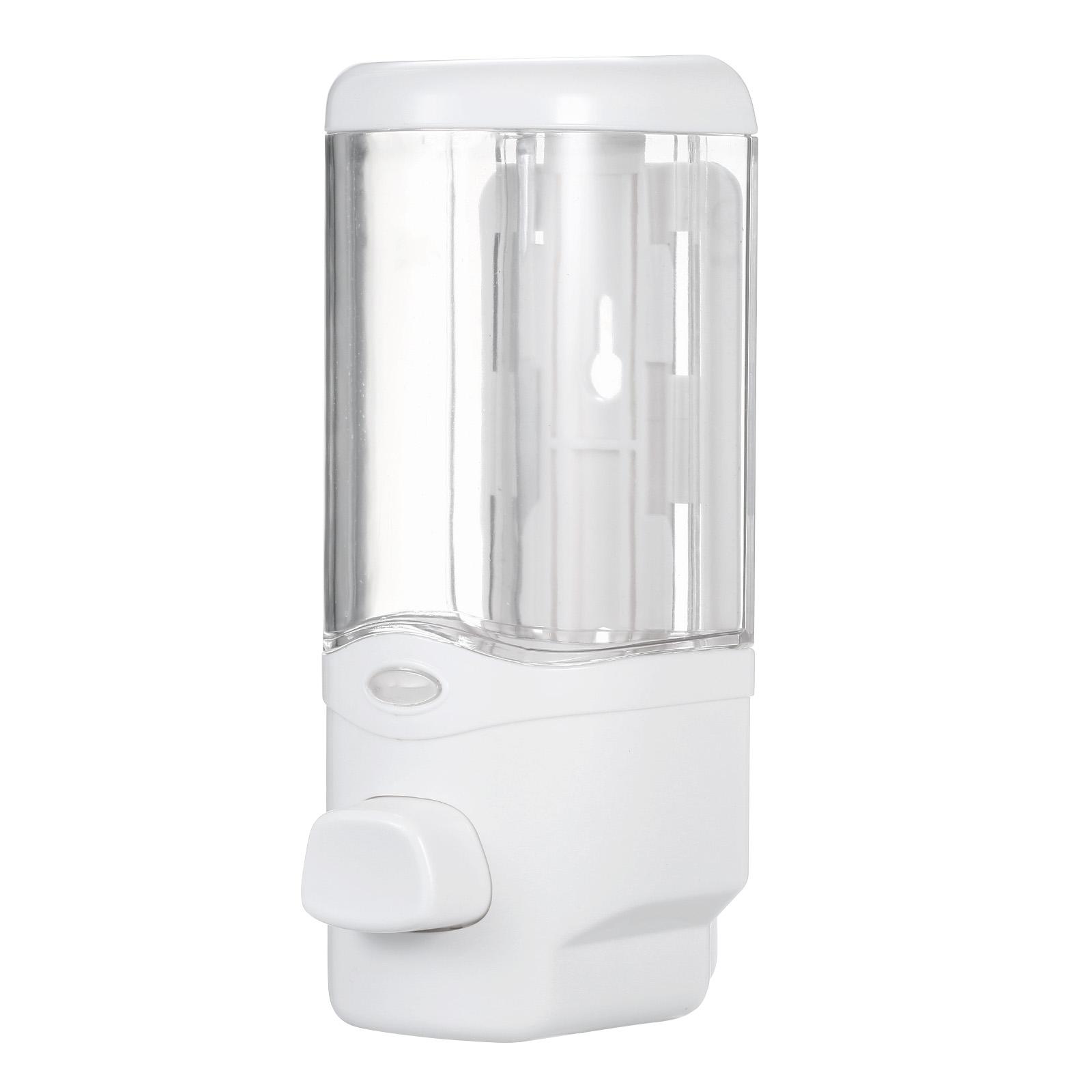 300mL Manual Soap Dispenser Wall Mounted Dish Liquid Lotion Gel Shampoo Chamber Dispenser for Bathroom Kitchen Home