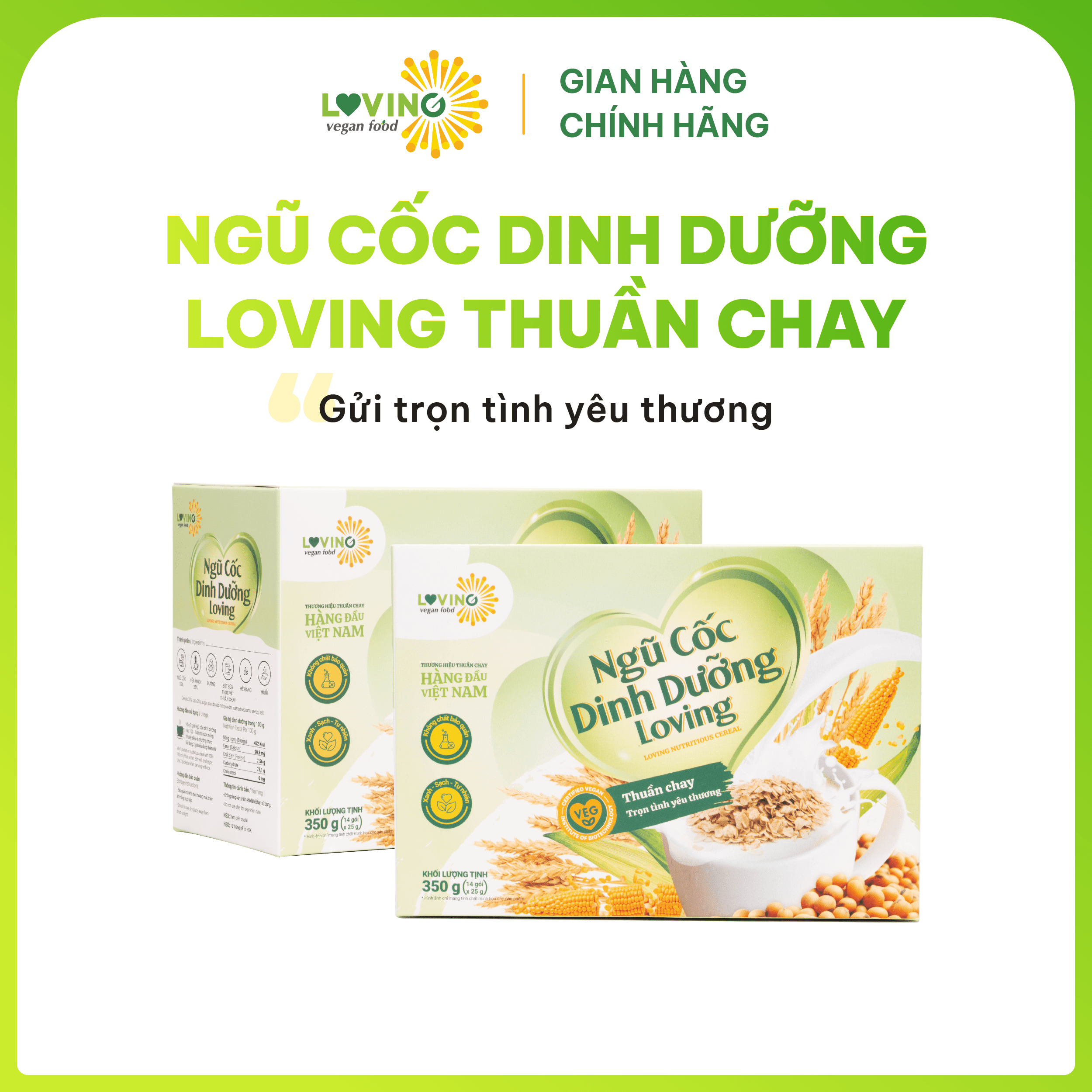 Ngũ Cốc Dinh Dưỡng Loving Thuần Chay Gói 25gram