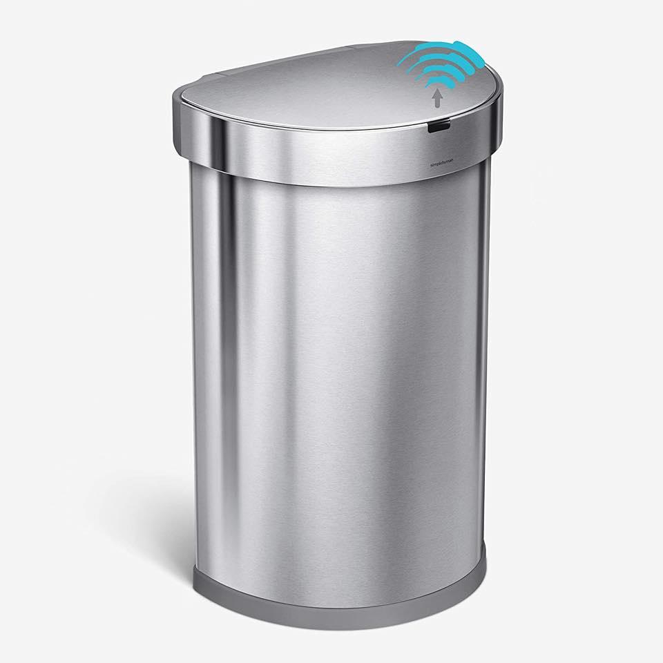 Thùng Rác Cảm Ứng 45L Simplehuman, Chất Liệu Thép Không Gỉ, Nhập Đức