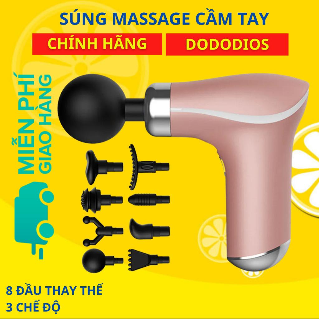 Hình ảnh Máy Massage Cầm Tay Toàn Thân 3 Cấp Độ, 8 Đầu Thay Thế dododios - Chuyên Sâu Vai Lưng, Giảm Đau Cơ - Chính Hãng