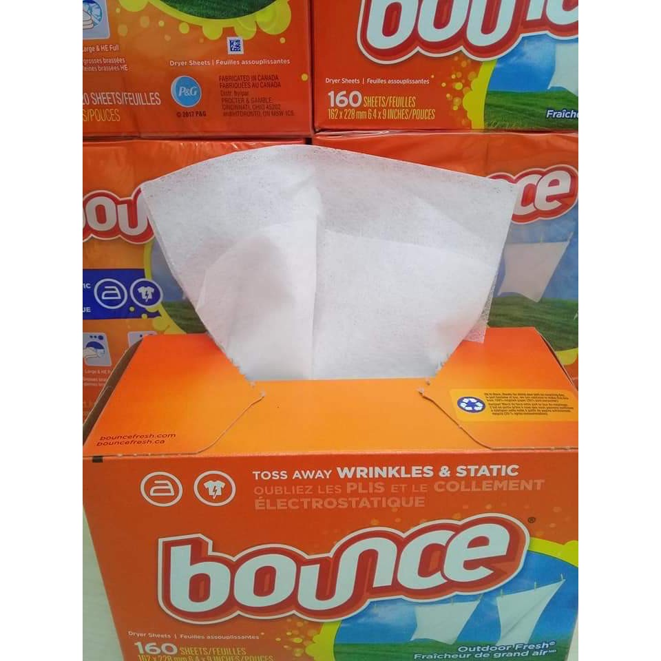 LỐC GIẤY THƠM QUẦN ÁO BOUNCE 160x2 TỜ (TOTAL 320 SHEETS) CỦA MỸ