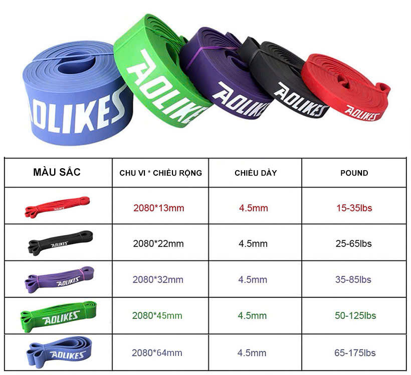 Dây tập đa năng Aolikes A3602 | Dây kháng lực tập toàn thân