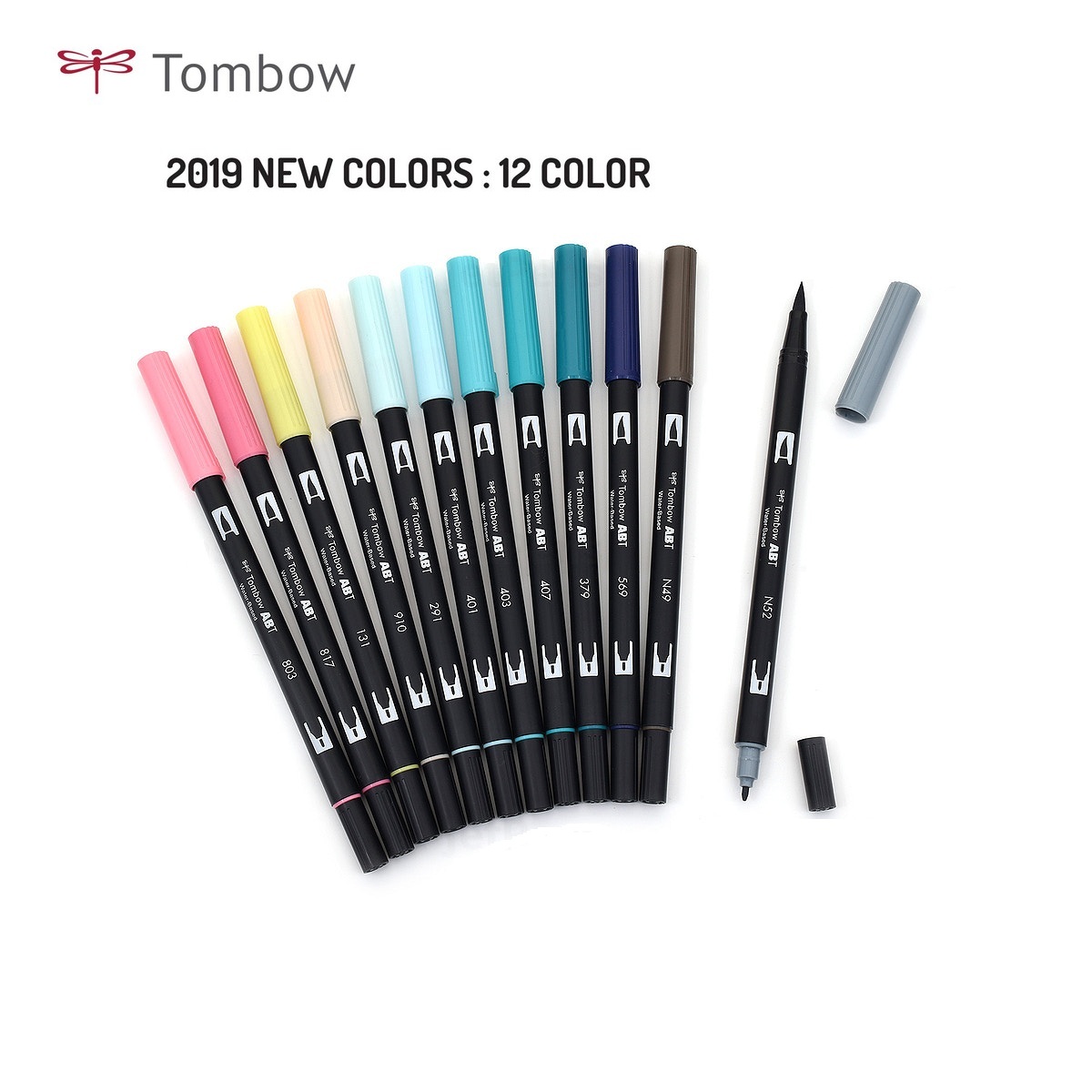 Bộ 12 Bút Tombow Dual Brush màu mới 2019