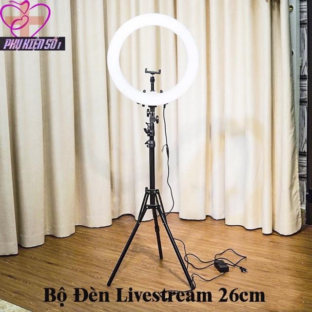 Bộ đèn livetream có kẹp đt và chân đỡ loại 26cm