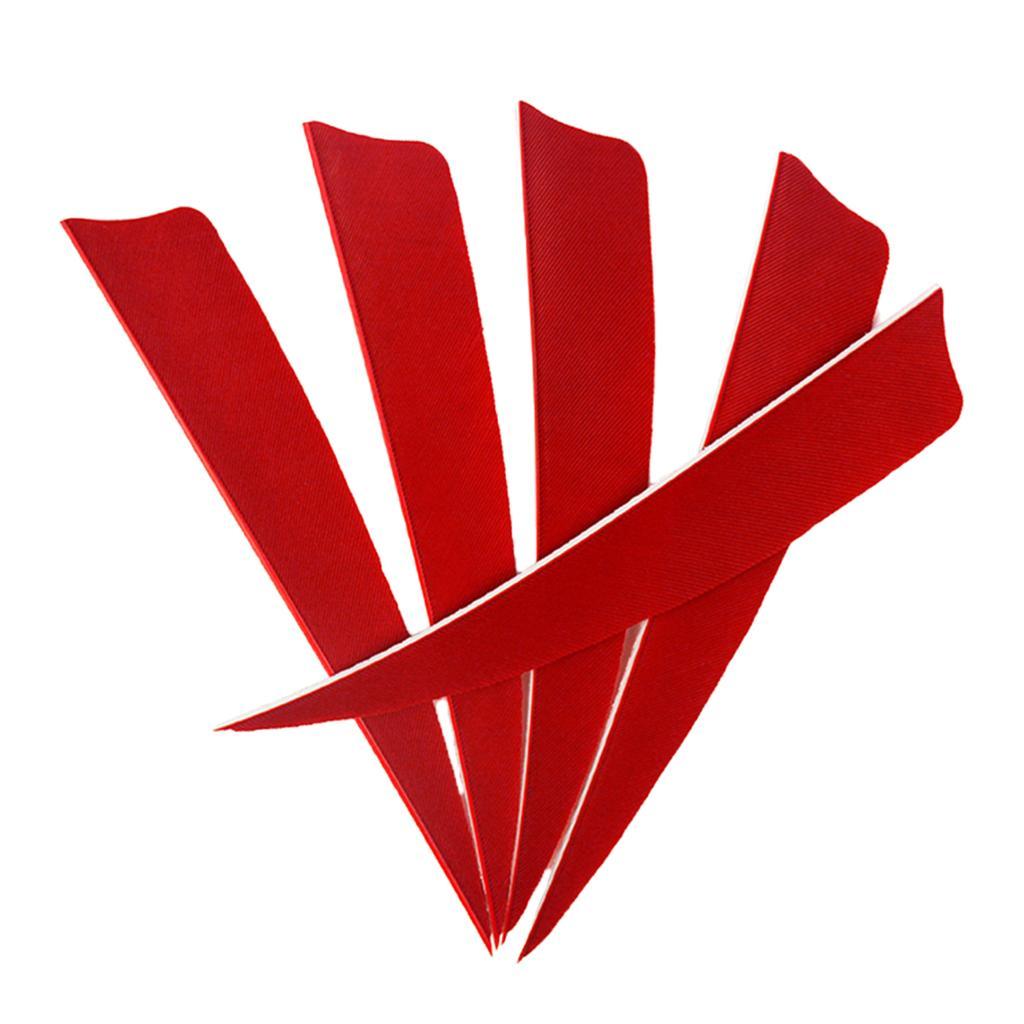 2-6pack 12 Pieces 4 Inch Archery Arrow Feathers Fletchings Vanes Red