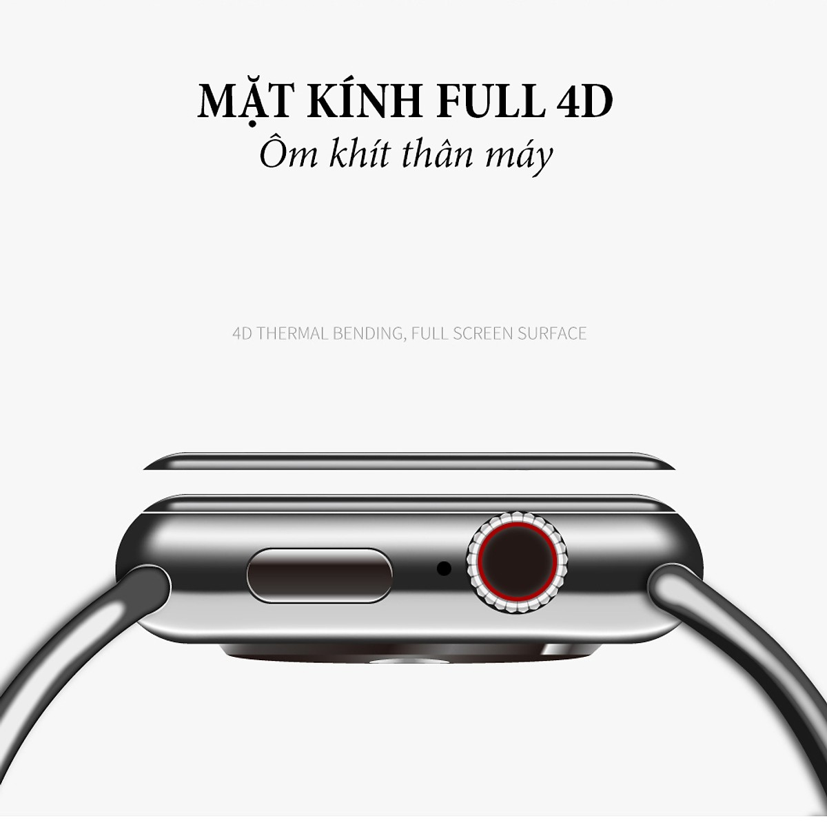 iếng dán kính cường lực Full 4D cho Apple Watch 38mm hiệu Coteetci (Vát mỏng 2.5D, độ nét HD, phủ Nano) - Hàng chính hãng